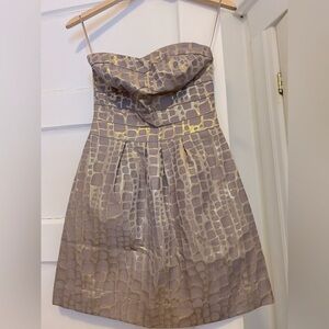 Strapless mini dress